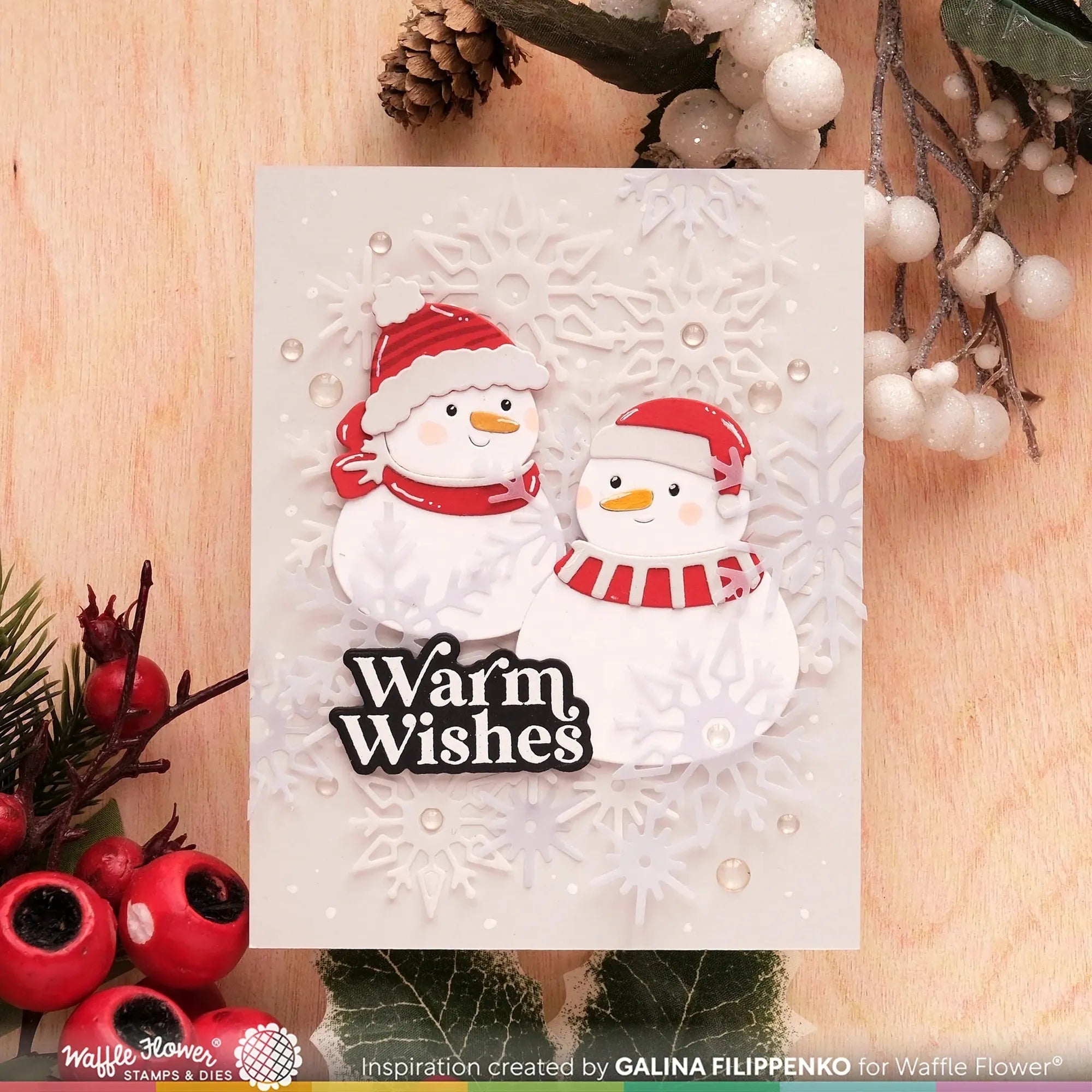Waffle Flower Gifting Snowmen Dies 421627 snow