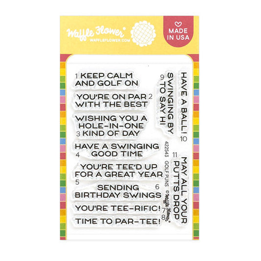 Waffle Flower Golf Puns Clear Stamp and Die Set product image 1