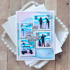 Waffle Flower Golf Puns Clear Stamp and Die Set singing by to say hi card