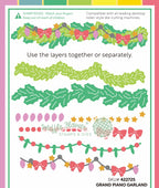 Waffle Flower Grand Piano Garland Dies 422725 guide