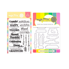 Waffle Flower Grateful Heart Sentiments Clear Stamp and Die Set