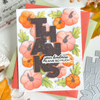Waffle Flower Grateful Heart Sentiments Clear Stamp and Die Set thanks
