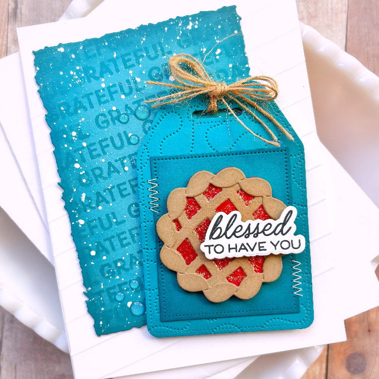 Waffle Flower Grateful Heart Sentiments Clear Stamps 422265 blessed