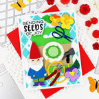 Waffle Flower Green Thumb Sentiments Clear Stamps 422481 garden gnome