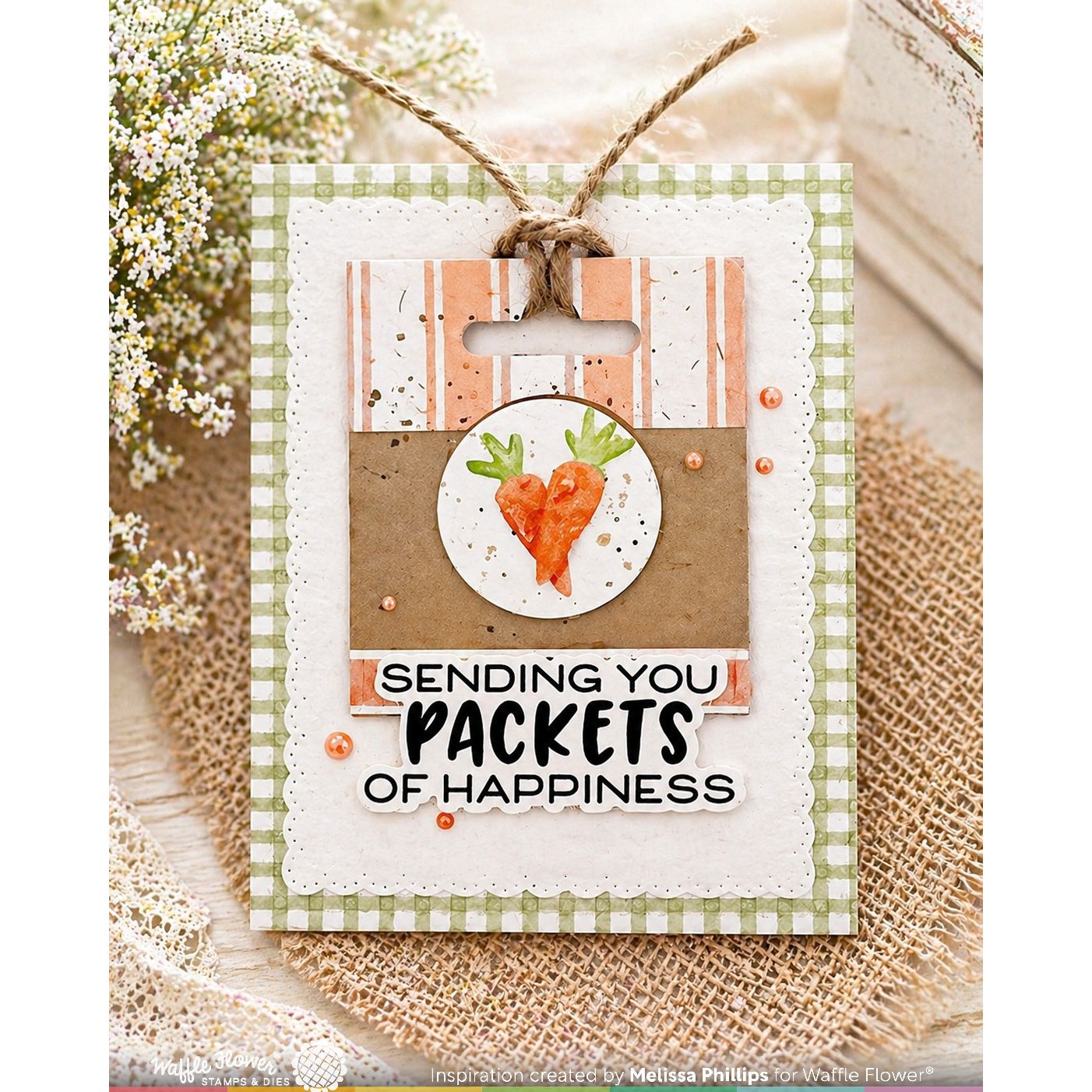 Waffle Flower Green Thumb Sentiments Clear Stamps 422481 seed  packet