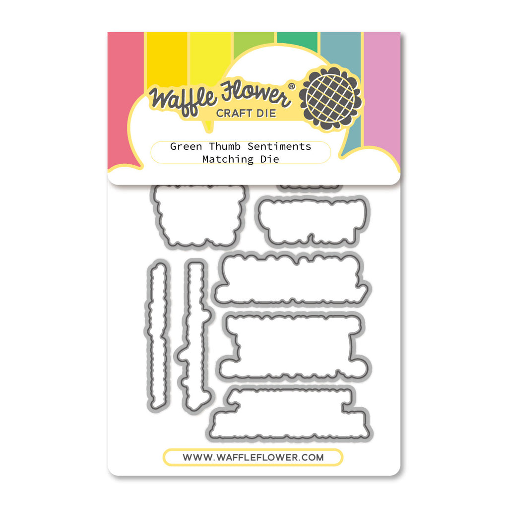 Waffle Flower Green Thumb Sentiments Matching Dies 422482