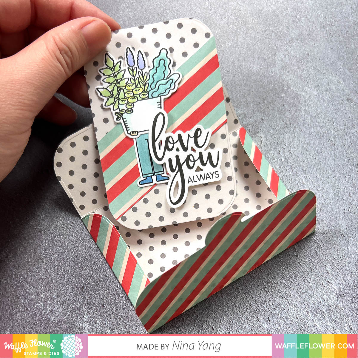 Waffle Flower Hand Delivered Clear Stamps 420941 plant