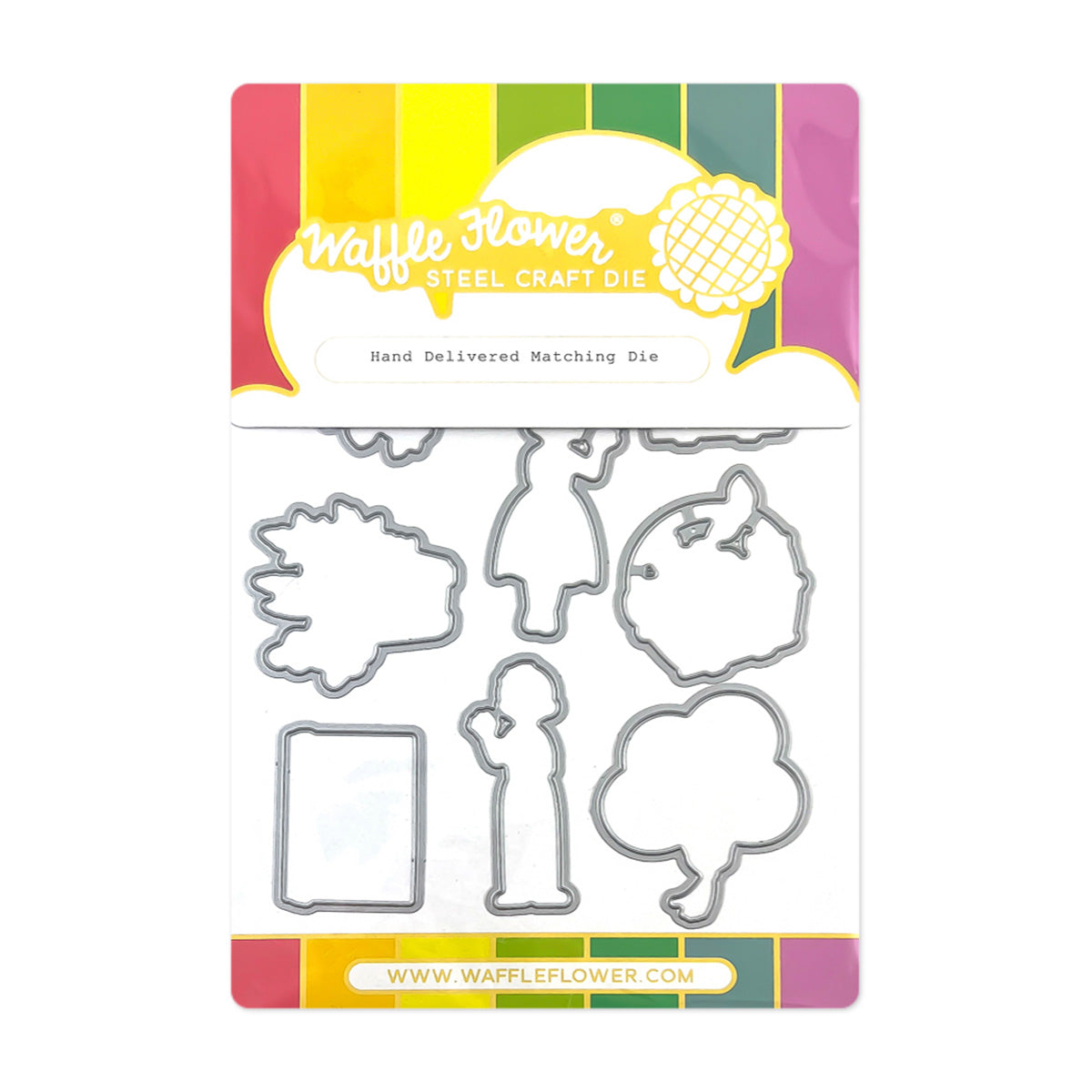 Waffle Flower Hand Delivered Clear Stamps and Die Set die