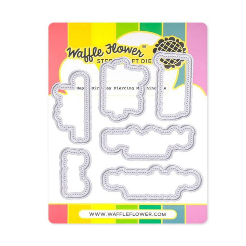 Waffle Flower Happy Birthday Piercing Dies 422046