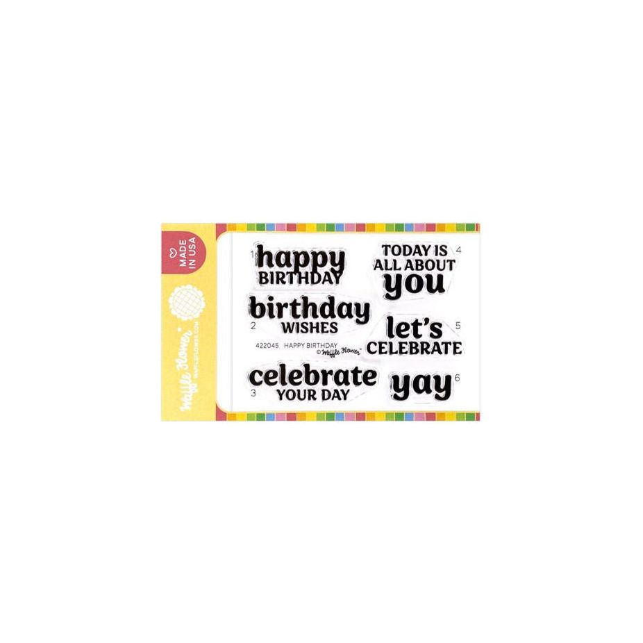 Waffle Flower Happy Birthday and Piercing Die Set product image 1
