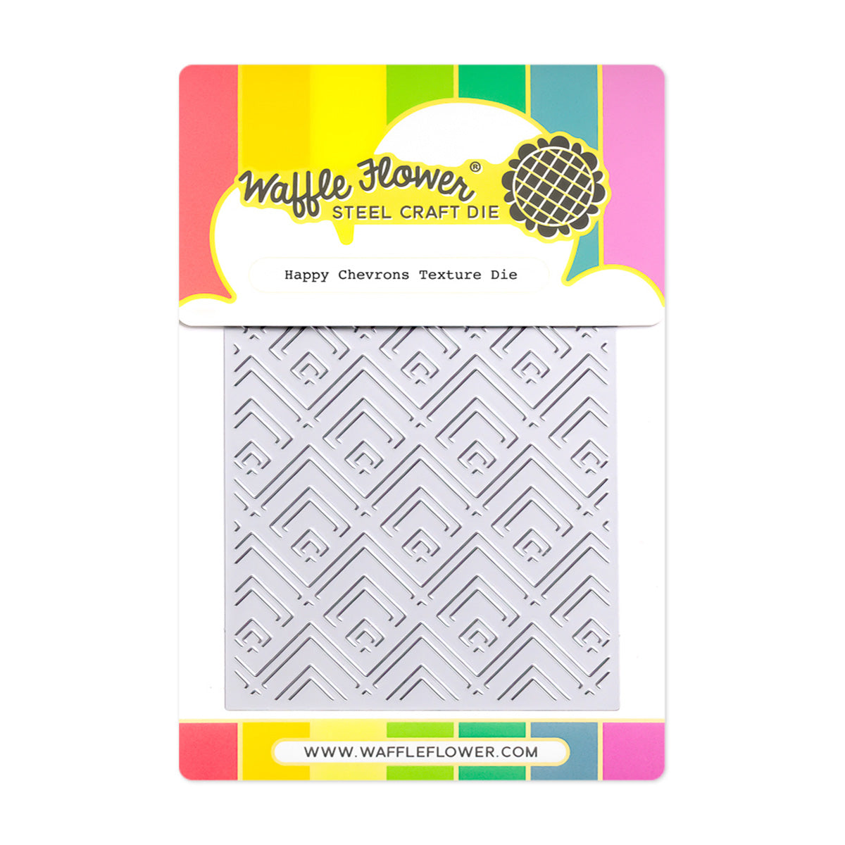 Waffle Flower Happy Chevrons Stencil and Texture Die Set image 1