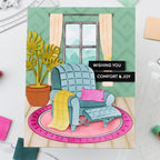 Waffle Flower Happy Chevrons Stencils 422337 window