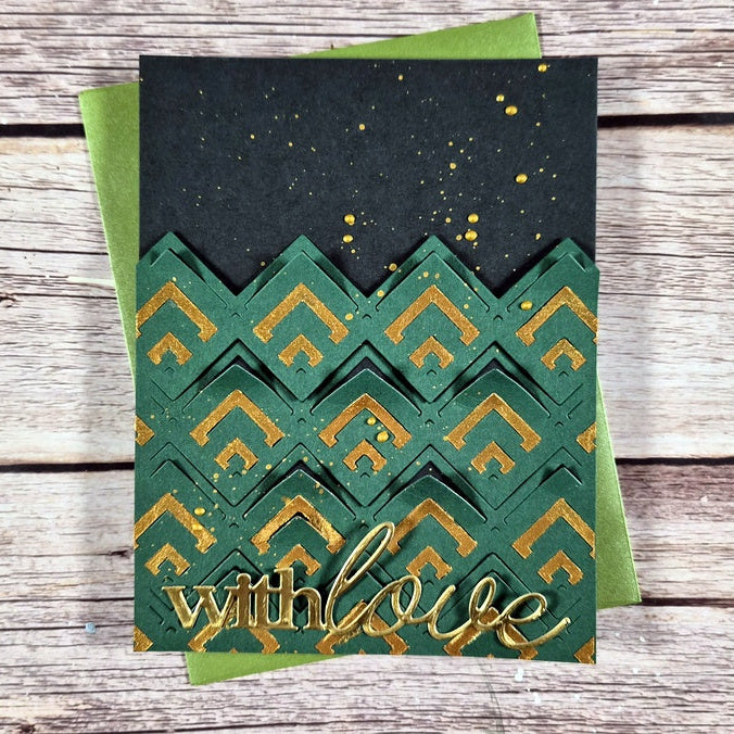 Waffle Flower Happy Chevrons Texture Die 422338 with love | color-code:ALT01