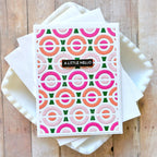 Waffle Flower Happy Circles Panel Die and Stencil Set hello