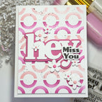 Waffle Flower Happy Circles Stencils 422339 miss you