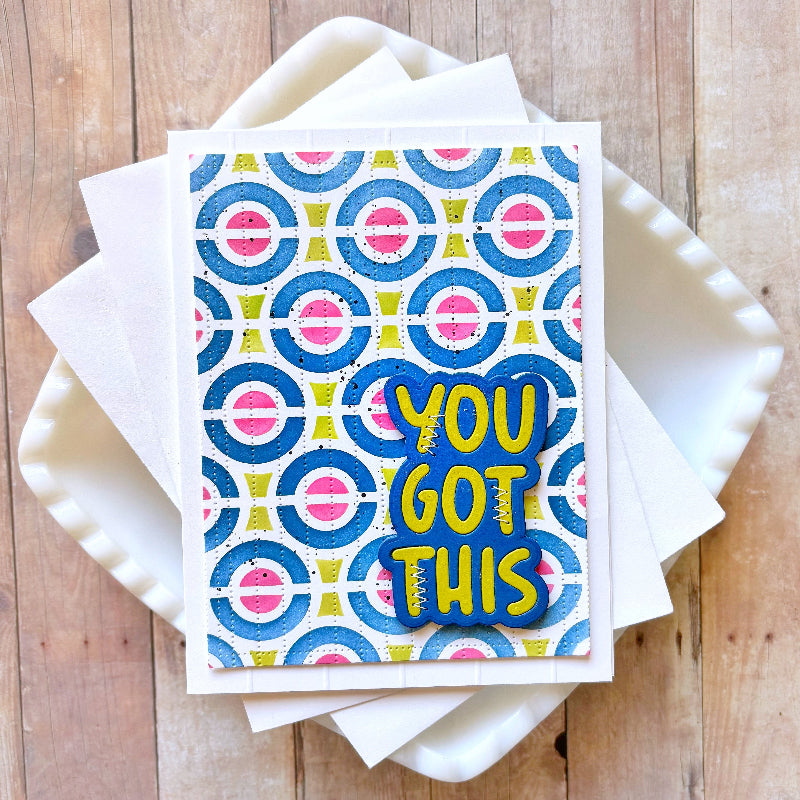 Waffle Flower Happy Circles Stencils 422339 you got this
