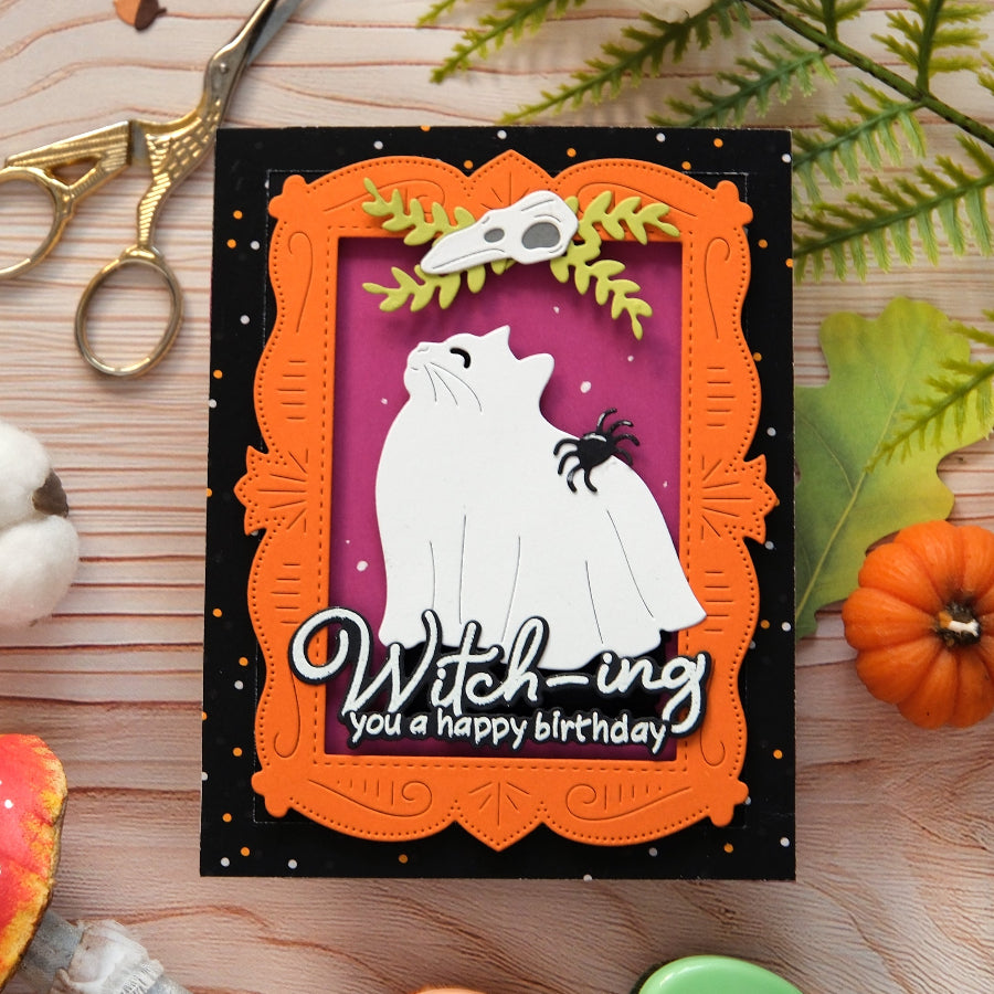 Waffle Flower Happy Haunting Cat Dies 422604 happy birthday card