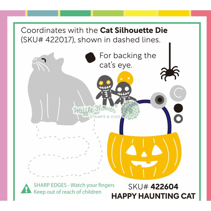 Waffle Flower Happy Haunting Cat Dies 422604 layering guide