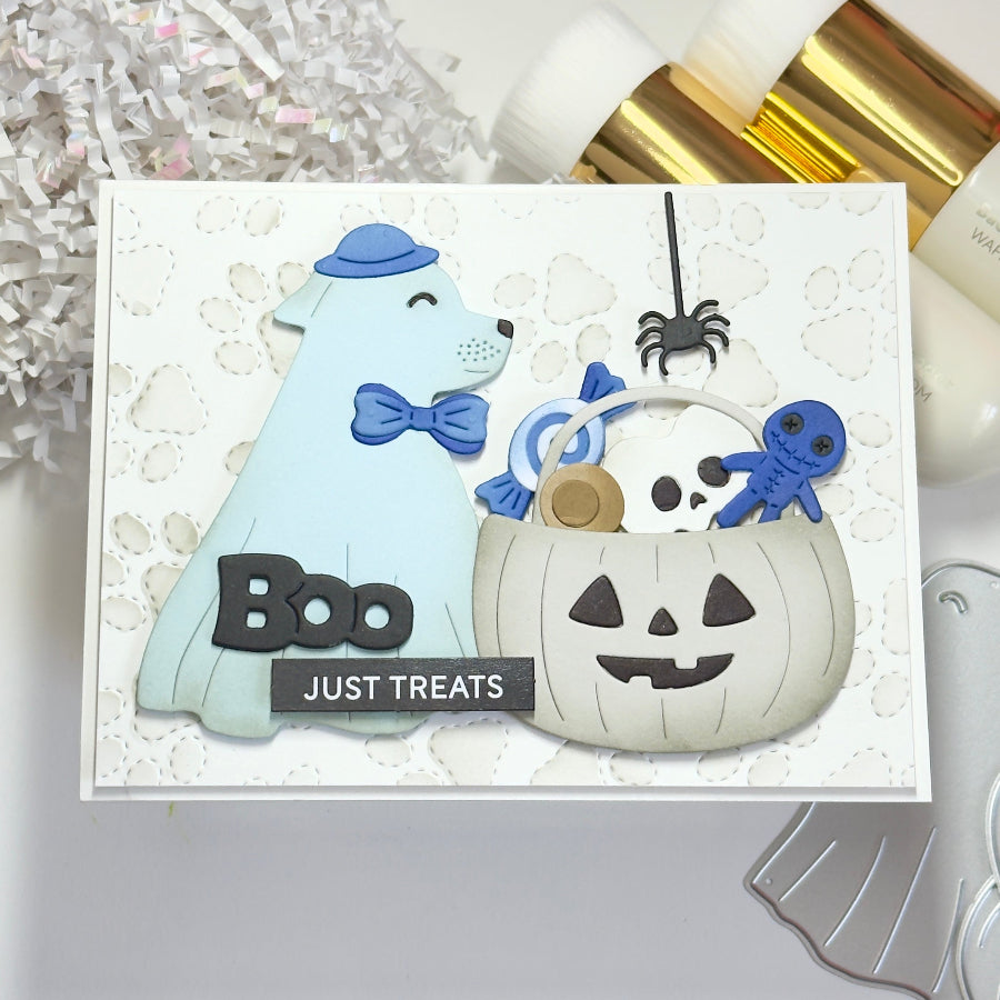 Waffle Flower Happy Haunting Dog Dies 422603 pawprints card