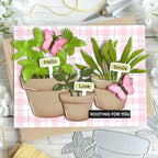 Waffle Flower Happy Herbs Dies 422486 pink butterflies