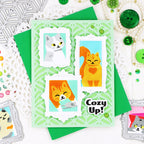Waffle Flower Happy Leaves Panel Die 422333 cats