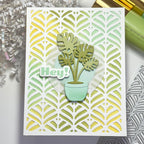 Waffle Flower Happy Leaves Panel and Texture Die Set palm