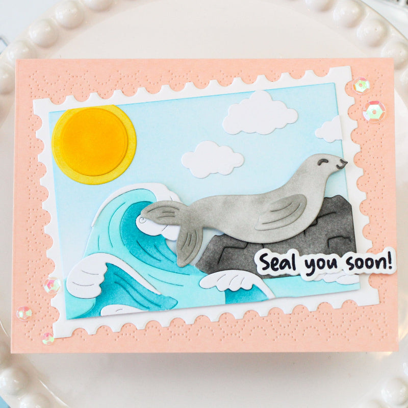 Waffle Flower Happy Seals Dies 422470 bright sun