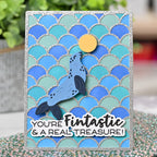 Waffle Flower Happy Seals Dies 422470 shades of blue