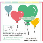Waffle Flower Heart Balloons Dies 422572 extra strings included
