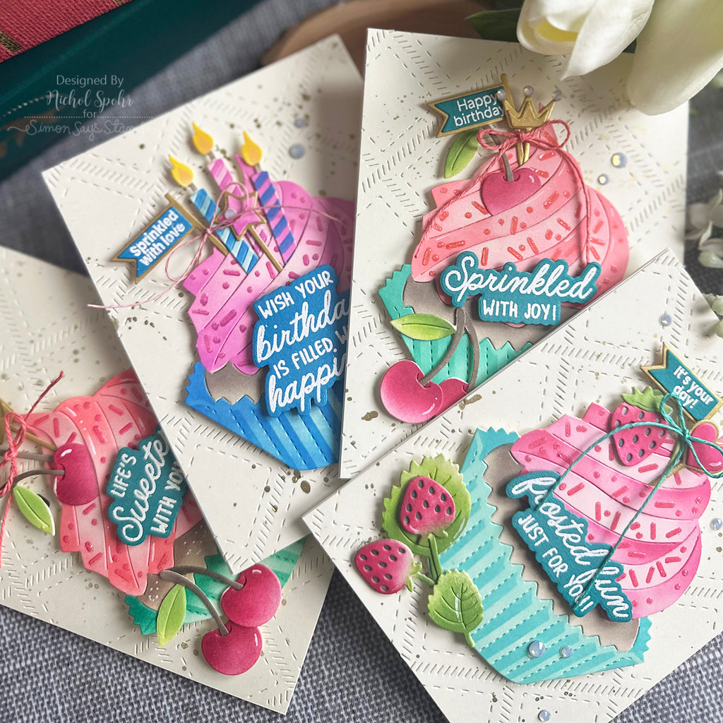 Waffle Flower Hey Cupcake Sentiments Clear Stamps 421951 cherry on top | color-code:ALT01