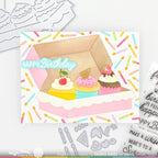 Waffle Flower Hey Cupcake Sentiments Clear Stamps 421951 happy birthday