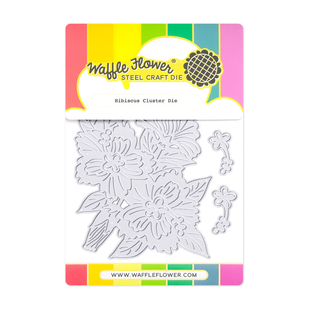 Waffle Flower Hibiscus Cluster Die and Stencil Set image 1