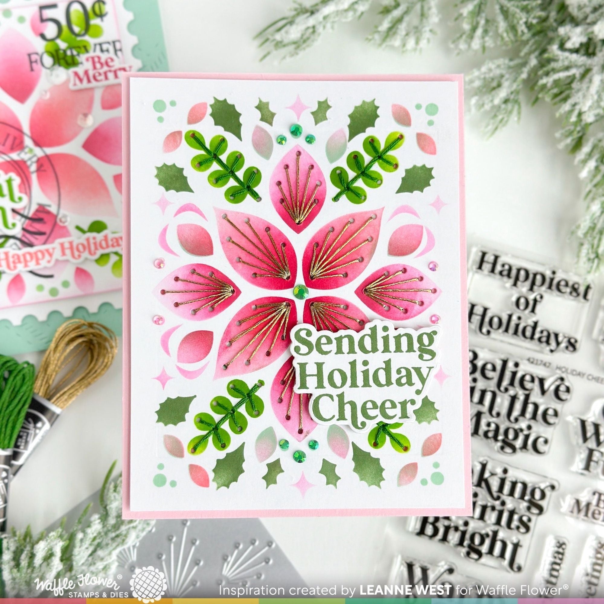 Waffle Flower Holiday Cheer Matching Dies 421748