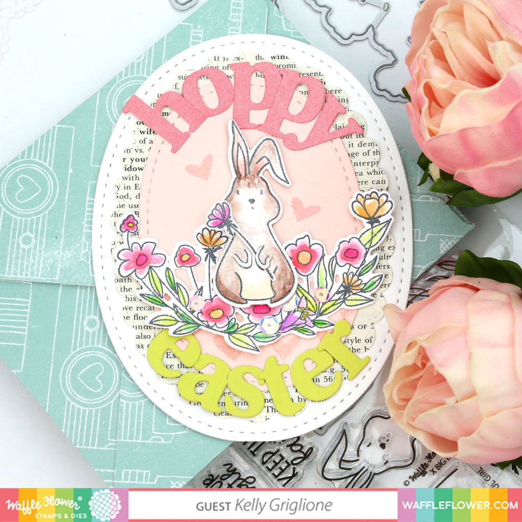 Waffle Flower Hopeful Girl Clear Stamps 420523 rabbit
