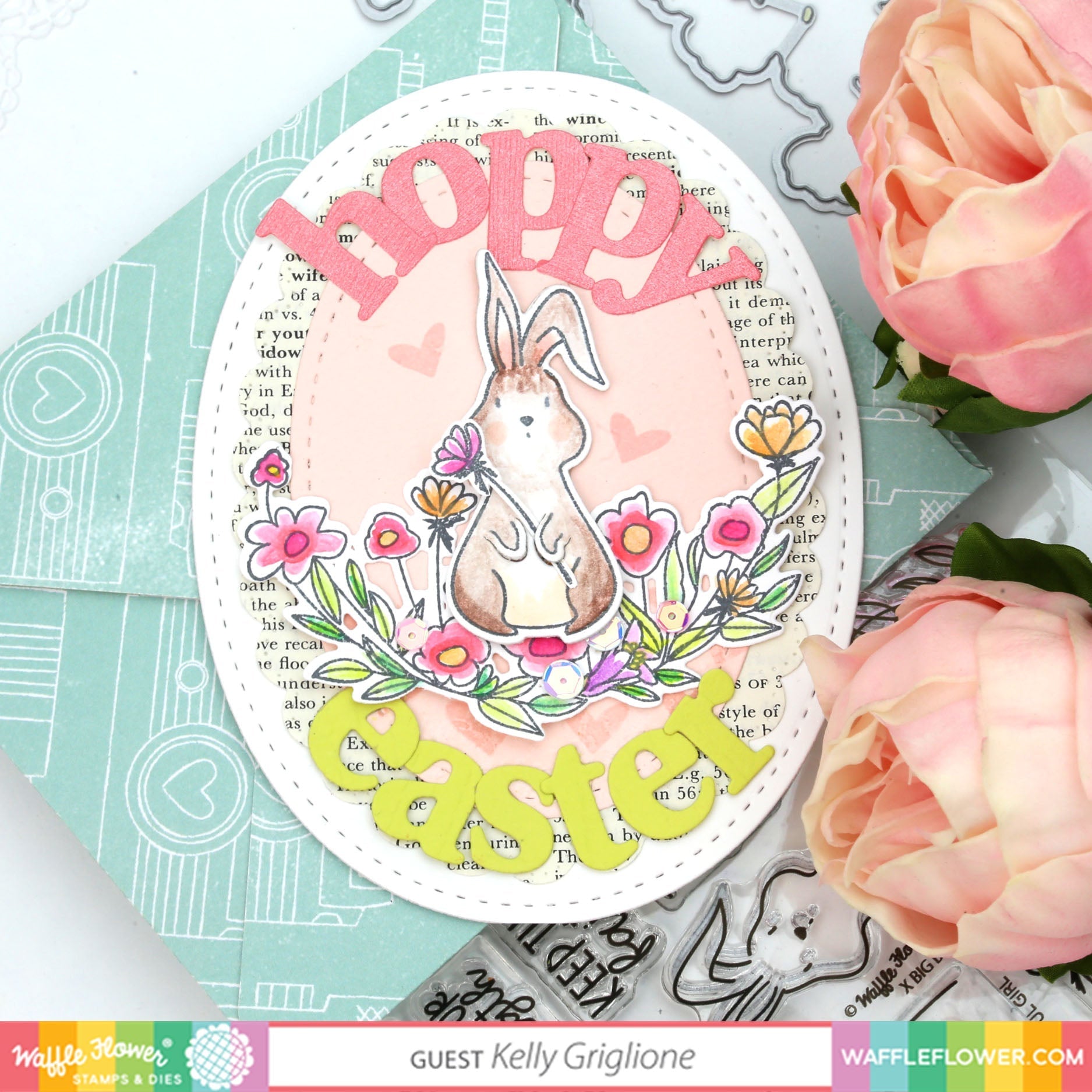 Waffle Flower Hopeful Girl Clear Stamps 420523 rabbit