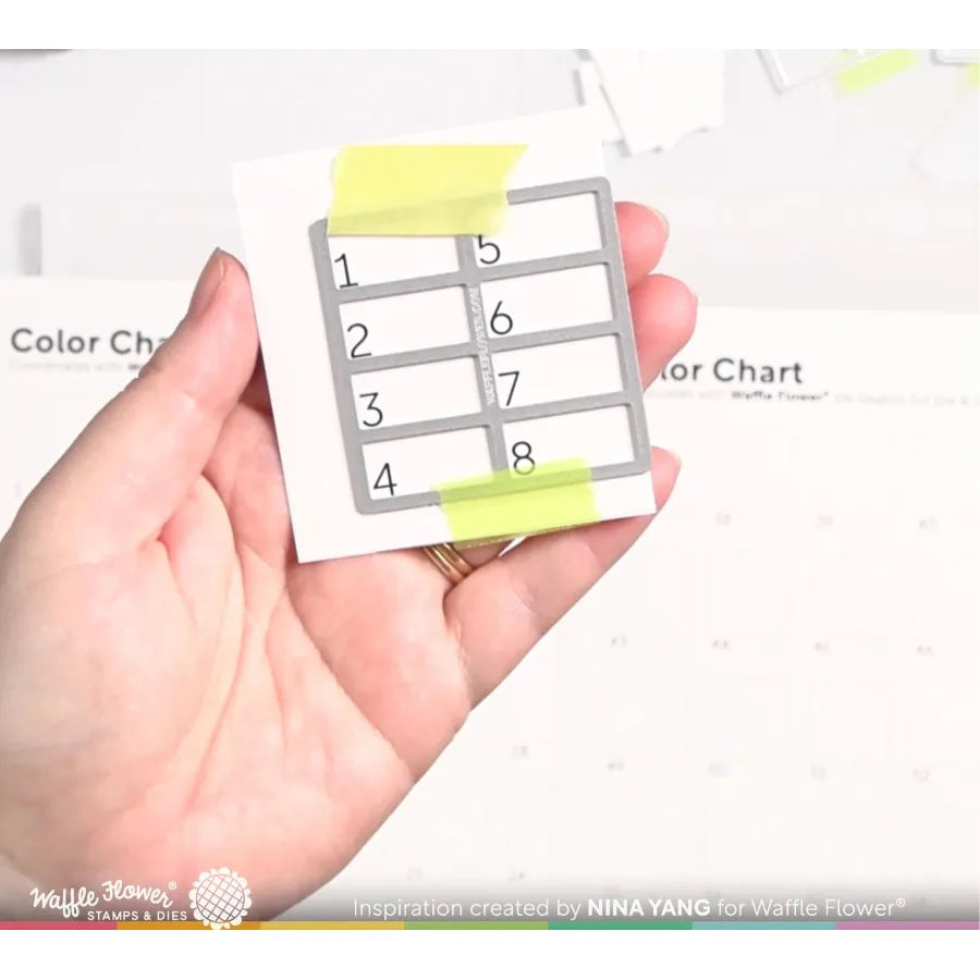 Waffle Flower Ink Swatch 1 x 0.5 Die 422188 numbers
