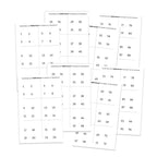 Waffle Flower Ink Swatch 1 x 1 Cardstock Sheets wfp2508b