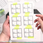 Waffle Flower Ink Swatch 1 x 1 Die and Stencil Set numbers