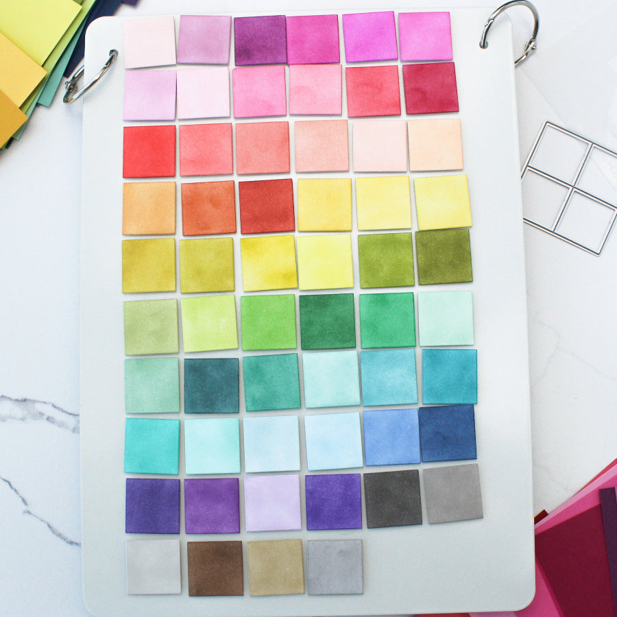 Waffle Flower Ink Swatch 1 x 1 Stencil 422187 colors