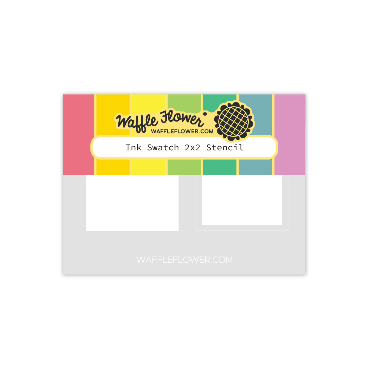 Waffle Flower Ink Swatch 2 x 2 Die and Stencil Set image 2