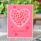Waffle Flower Inlaid Hearts Detail Clear Stamps 422319 red