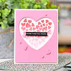 Waffle Flower Inlaid Hearts Die-n-stencil 422318 pink