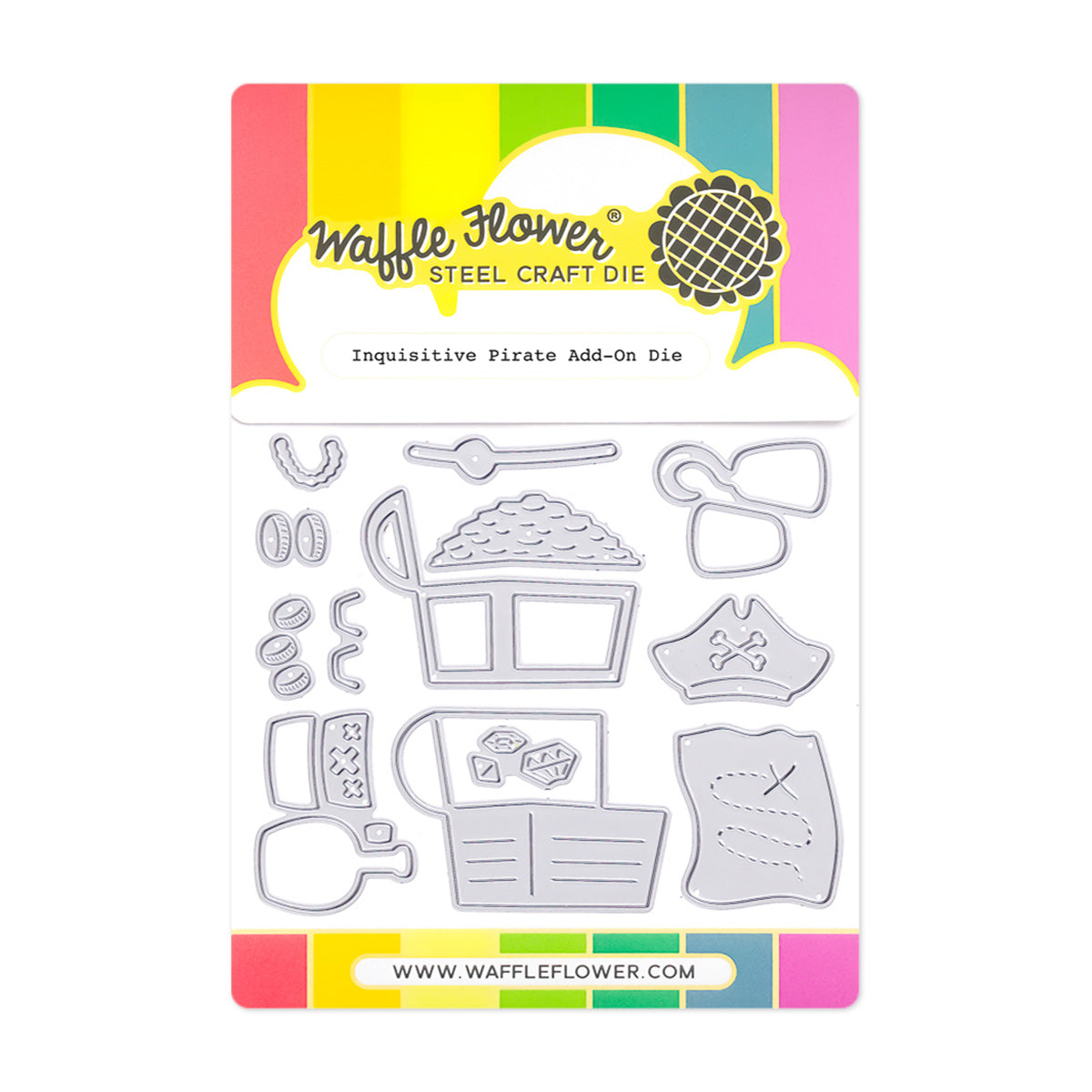 Waffle Flower Inquisitive Pirate Add-On Dies 422082