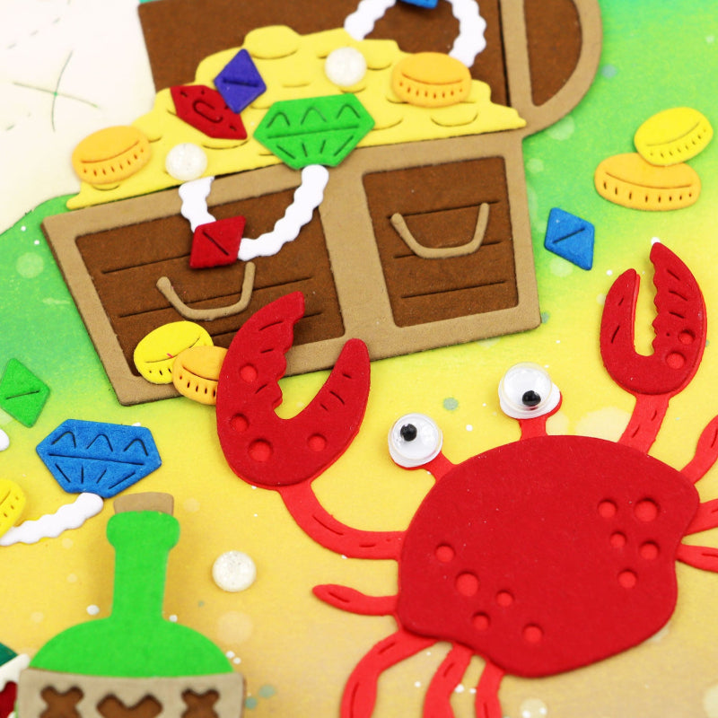 Waffle Flower Inquisitive Pirate Add-On Dies 422082 crab