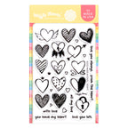 Waffle Flower Inside Accents Hearts Clear Stamps 422315