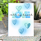 Waffle Flower Inside Accents Hearts Clear Stamps 422315 hearts