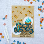 Waffle Flower Inside Sentiments Birthday 2 Clear Stamps 421351 confetti