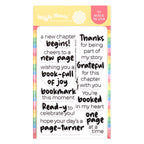 Waffle Flower Inside Sentiments Book Lover Clear Stamps 422228