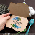 Waffle Flower Inside Sentiments Thank You Clear Stamps 421391 leaves