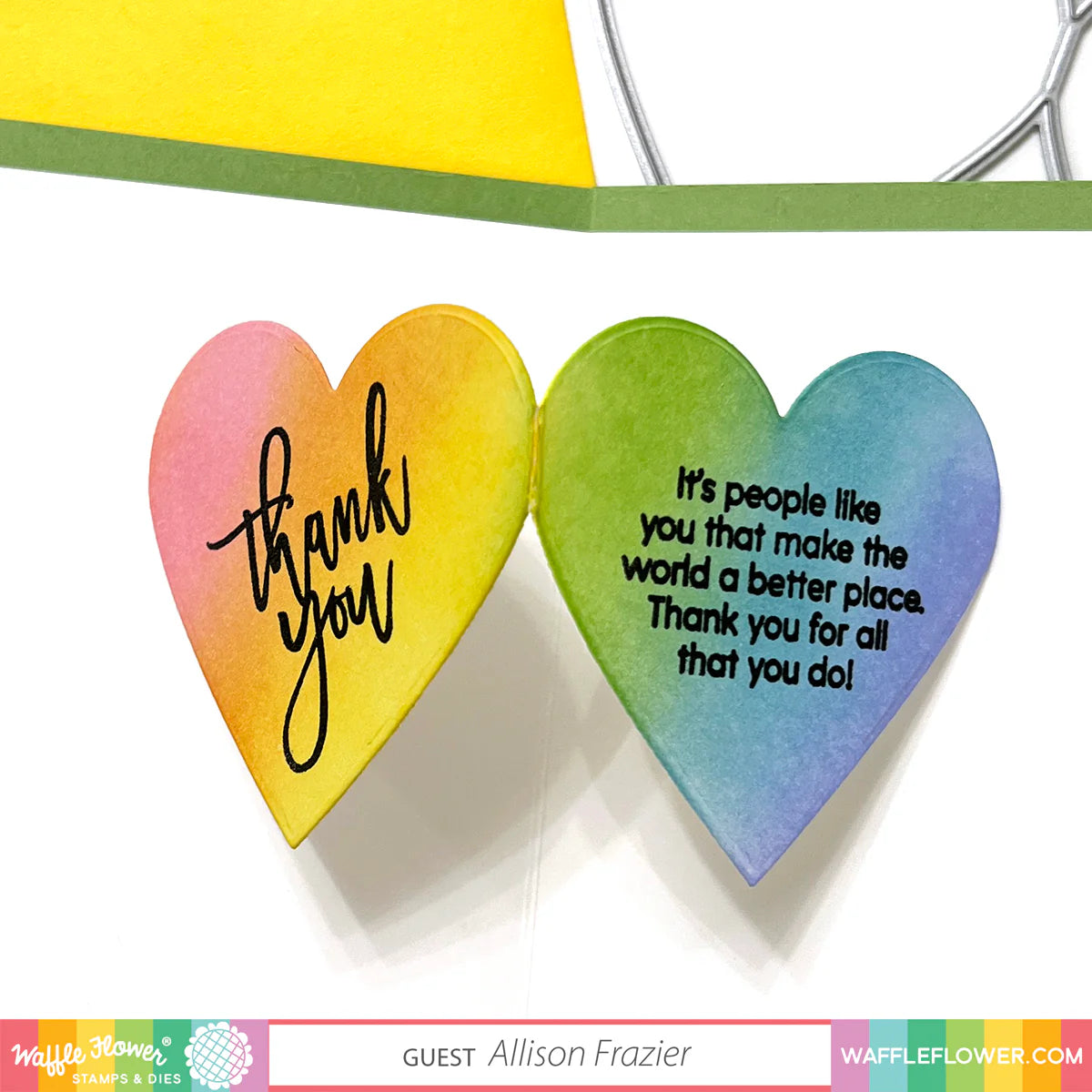 Waffle Flower Inside Sentiments Thank You Clear Stamps 421391 thank you